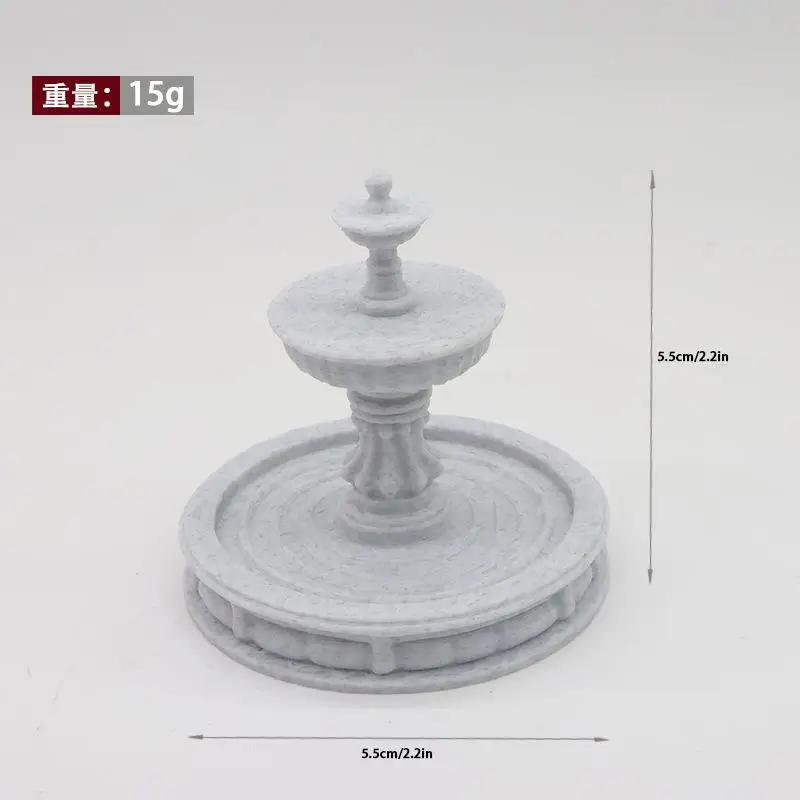 Landscaping Flowing Water Ornament 1 Piece European Outdoor Dollhouse Fountain Decor Circulating Water Villa Garden Courtyard