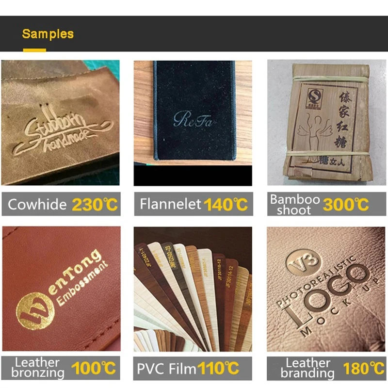 WT-90DS leather embossing hot press small manual digital hot stamping machine wooden pvc paper custom logo stamp