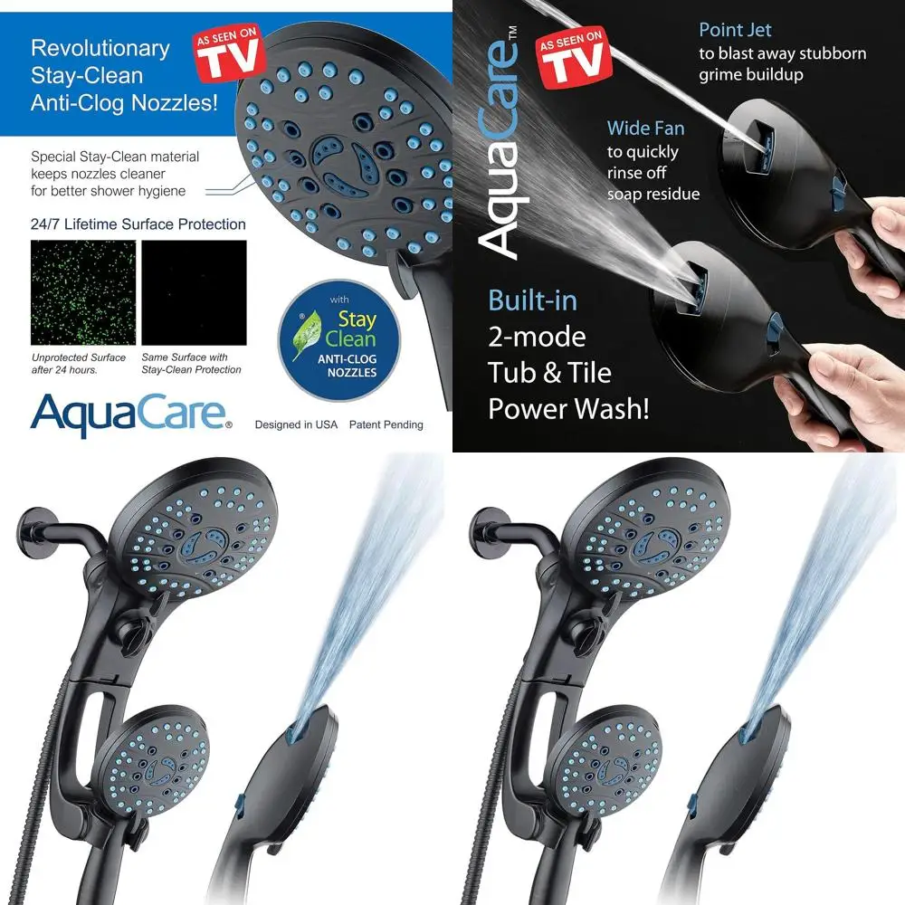 

Душевая лейка California 50-Mode с 3 режимами, высоким давлением, регулируемым кронштейном, защитой от засоров, для мытья домашних животных, шланг 1,8 м, цвет — матовая бронза