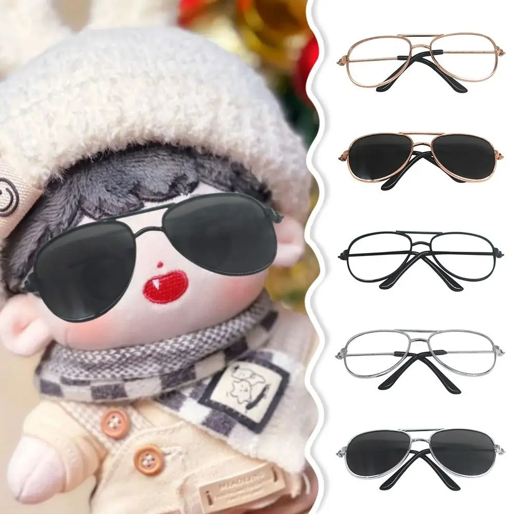Fashion Metal Doll Glasses Square Frame Photo Prop Pets Glasses Plush Doll Eyeglasses Dolls