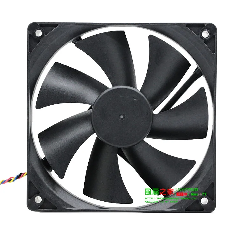 4-wire Pwm 12cm 0.3A Dual Ball Fan With PWM Temperature Control Speed Regulation 12025M12R 120x120x25mm