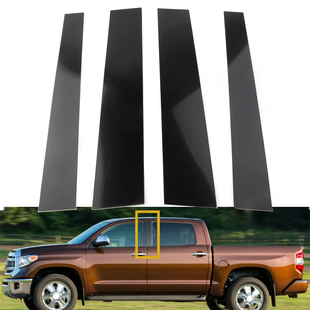 Car Pillar Posts Door Trim Covers 4pcs For TOYOTA Tundra 2007 2008 2009 2010 2011 2012 2013 2014 2015 2016 2017 2018 2019 2020