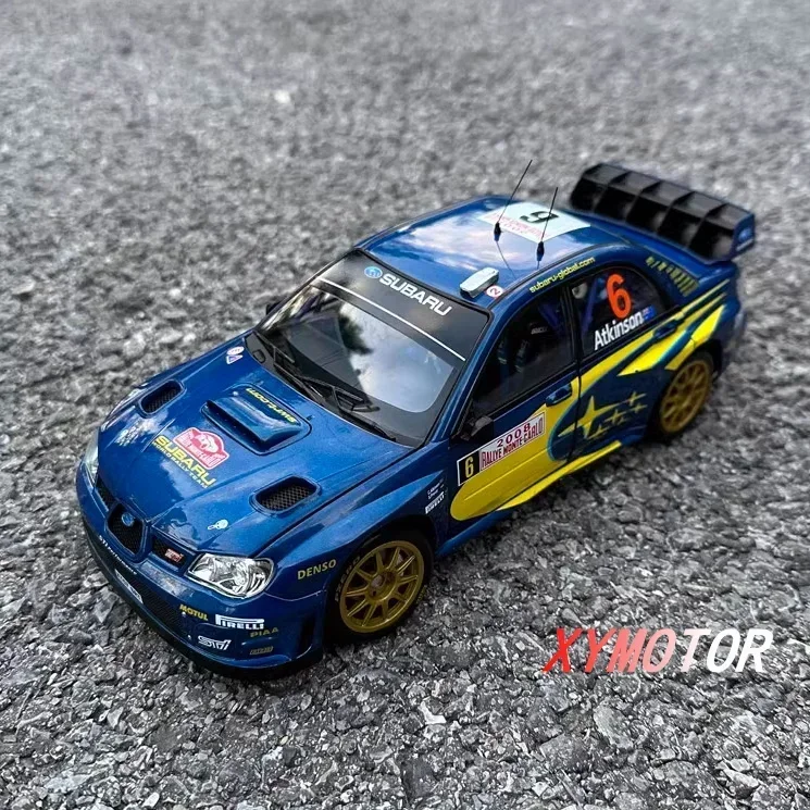 Sun star 1:18 For Subaru Winged leopard No.6 WRC Rally Alloy Diecast Model Car Kids Toys Gifts Hobby Display Collection Blue