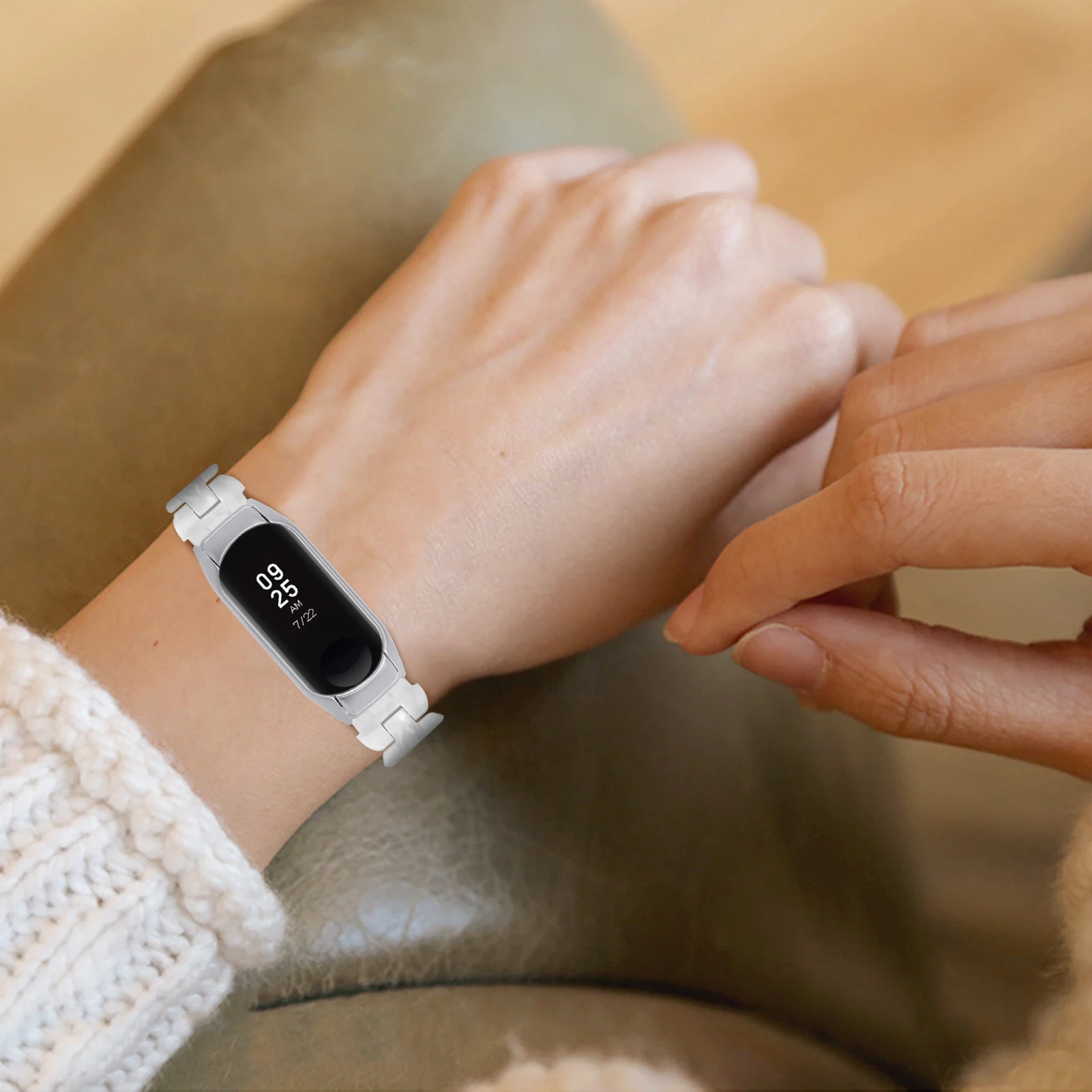 เรซิ่นสำหรับ Xiaomi Mi 6 5 4 3 Smartband ข้อมือสมาร์ท Correa นาฬิกาเข็มขัด