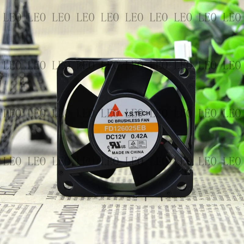MY 1pc For Y.S.TECH FD126025EB fan 6025 6cm 12V 0.42A 2pin