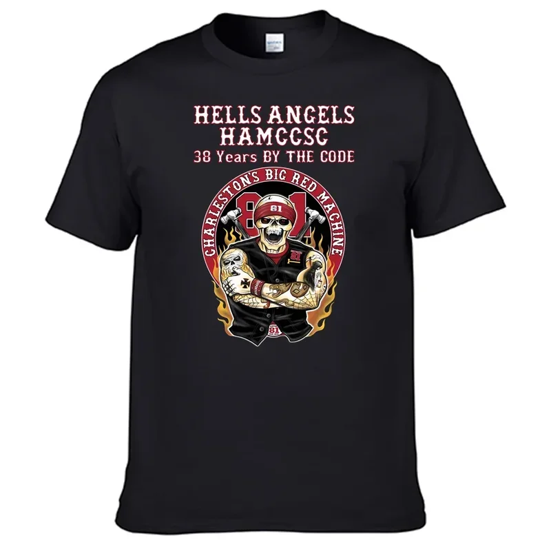 

Support 81 Hamccsc Hells Angels T Shirt 100% Cotton Top Sales Shirt N13