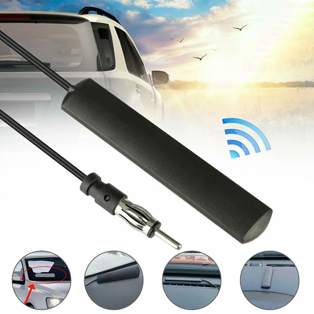 DC 5-12V Car Interior Hidden Amplified Antenna 3 Meter Signal Amplifier Booster Antena 85-860Mhz Booster Stability Signal FM Amp