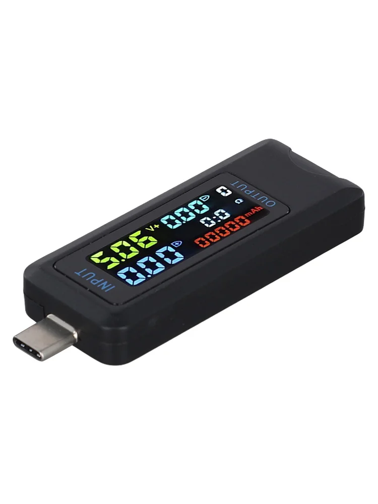 Digital for usb-c Power Capacity Tester with IPS LCD Display for Monitoring Charging Parameters of Phones Tablets and Power