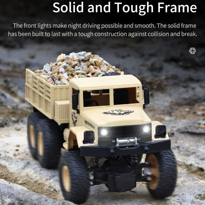 

Радиоуправляемый внедорожный грузовик JJRC Q68 Q69 1/18 2.4G, 4-канальный, с подсветкой, 6WD, с коллекторным двигателем, модель RTR, игрушка для мальчиков