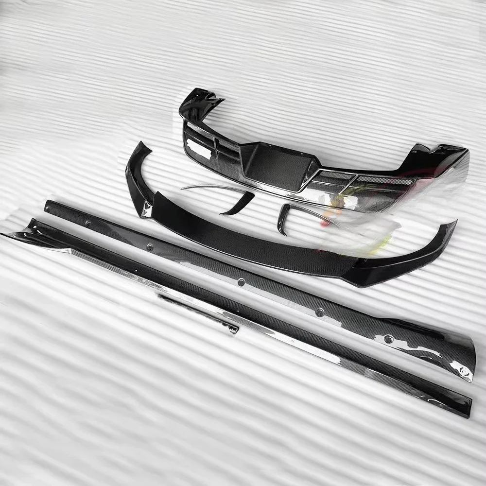 Real Carbon Bodykit Rear Diffuser Side Skirts Front Bumper Lip for Model S 2021-2024 Fog Light Garnish Trim