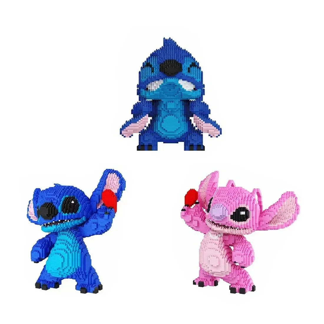 

3000Pcs+ Disney Stitch Diamond Building Block DIY Assemble Lilo & Stitch Figure Cute 3D Model for Children Mini Bricks Toys Gift