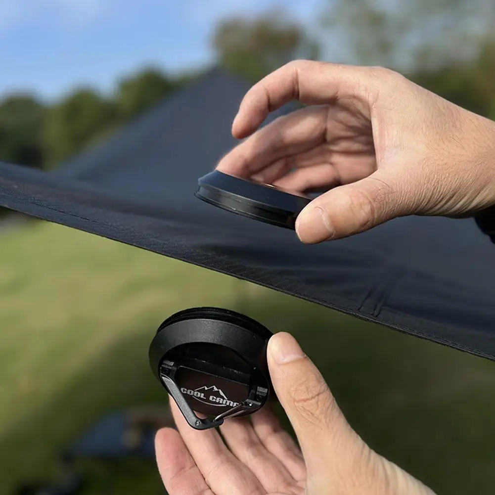 

Camping Tent Magnetic Hook Strong Magnetic Portable Hanger Magnet Canopy Hanging Snap Camping Clip Hook Lamp Outdoor Buckle H5C8