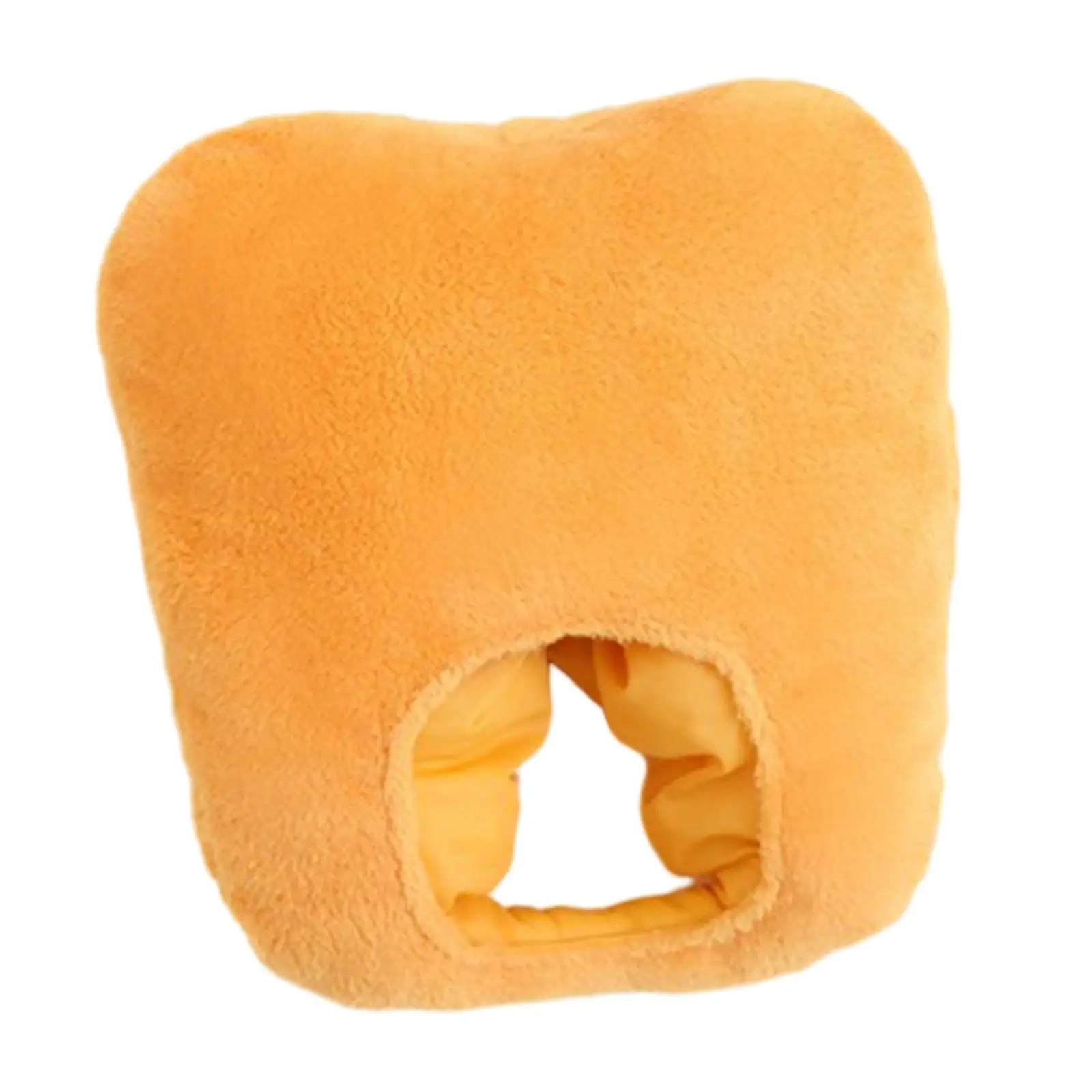 Chapéu de pelúcia de frango frito laranja fofo boné de fantasia engraçado para meninos meninas festa e adereço fotográfico