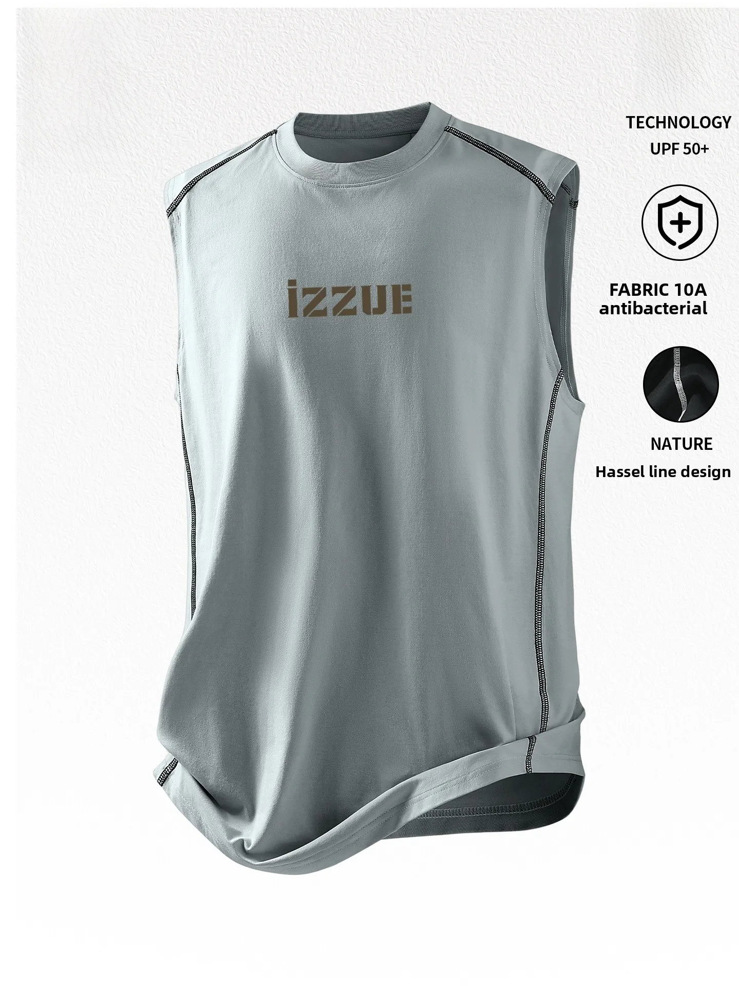 

Мужская спортивная майка Izzue: Новинка лета, для бега и фитнеса, уличный стиль, дышащая, комфортная, из полиэстера, 4P