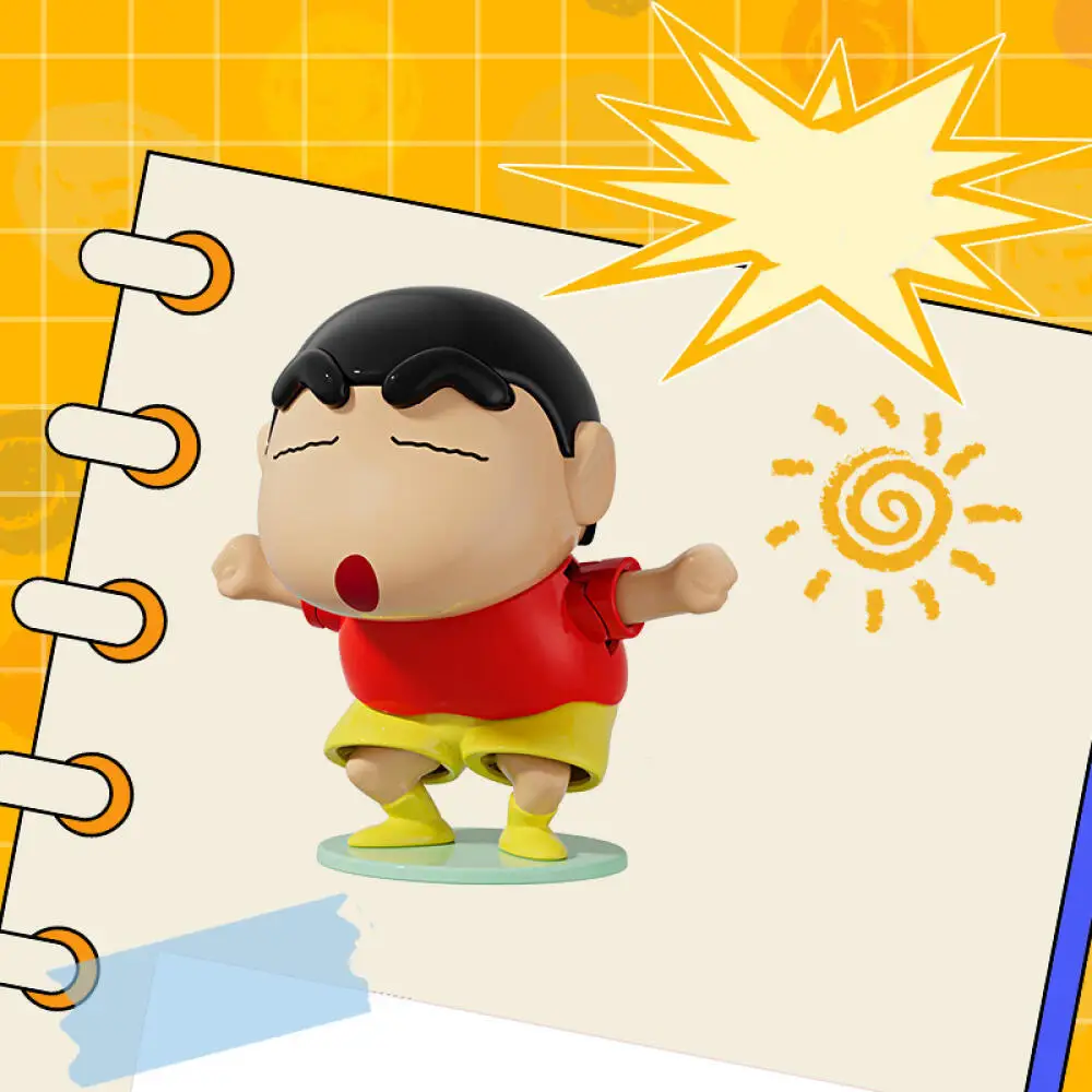 Crayon Shin-chan Dynamic New Life Series Anime Doll Model Clockwork Toy Cartoon Shin-chan Shake Head Toys Desktop Ornaments Gift