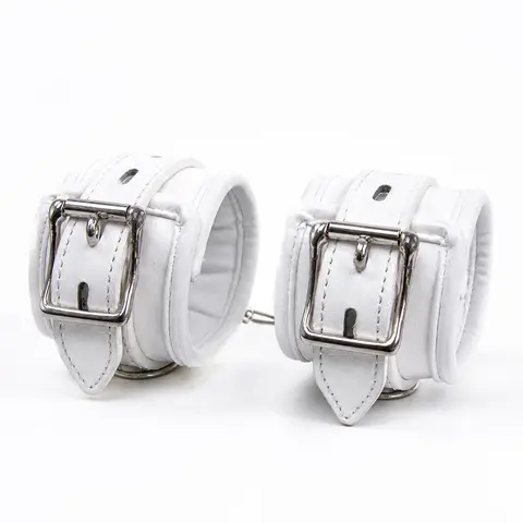 Soft Padded Bondage Handcuffs Ankle Cuffs White Wrist Restraints Adult Sex Toys for Women Couples Role Play