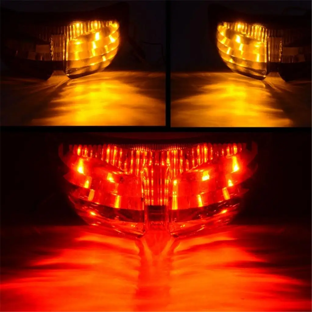 Turn Signal Brake Light License Plate Rear Lamp LED Waterproof Plastic Taillight for Yamaha FZ8 FZ1 Motorbike