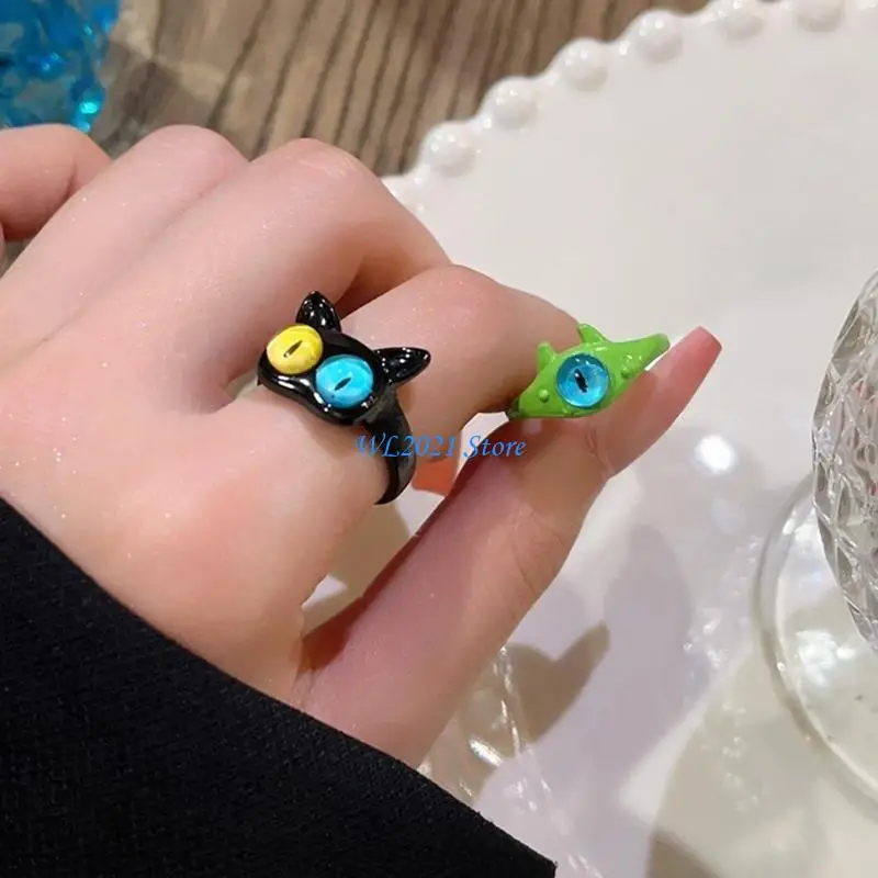 

G5GC Rings Three Color Resin Lightweight Rings for Girls Couple Ring