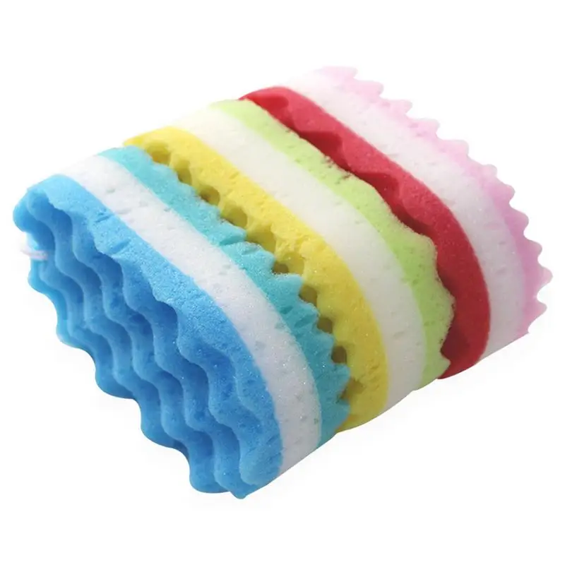 Ergonomic Wave Design Soft Shower Sponge for Gentle Body Scrubbing A Comfortable Bathing Experience for Family and Friends