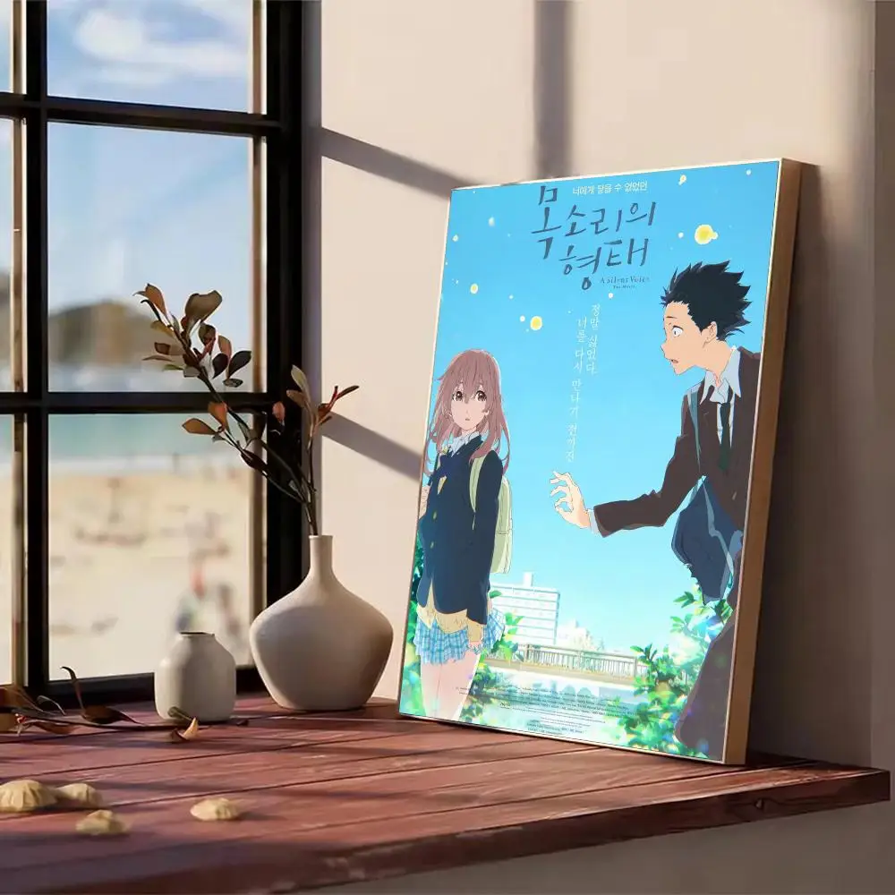 A Silent Voice Painting Calligraphy Canvas Poster Wall Art Aesthetic Home Decoration for Living Room