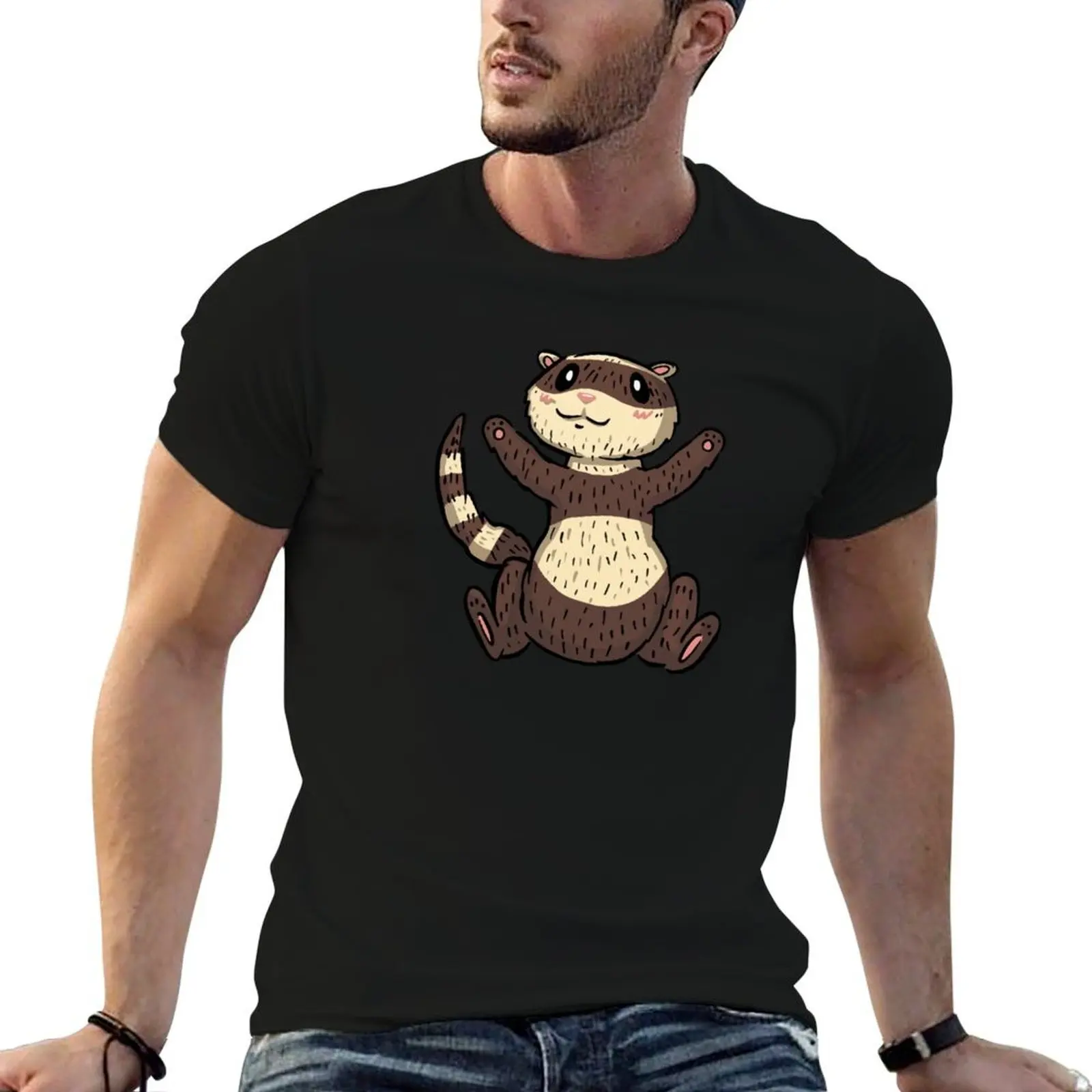 Ferret T-Shirt summer top graphic shirts Men's t-shirt