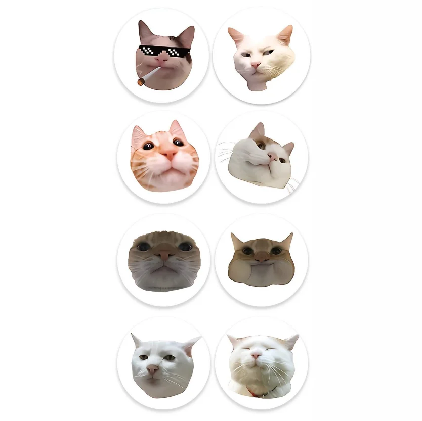 100 pcs/500 pcs Cartoon Meme Kat Stickers Voor School Beloning Stickers Klaslokaal Decor Aanmoediging Sticker Voor Student leraar