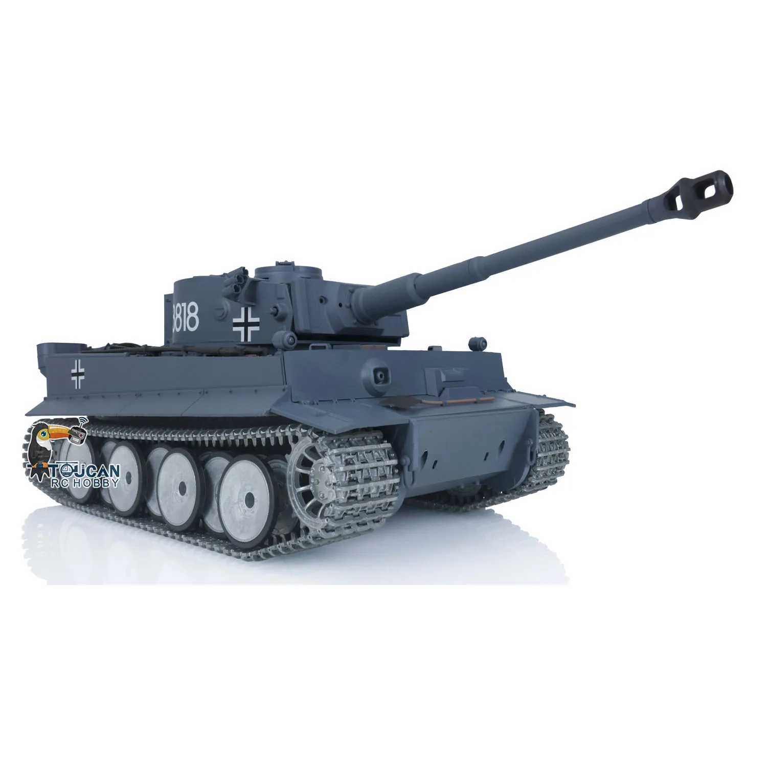 Heng Long 1/16 RC Tank Tiger I 7.0 Ready to Run Model Radio Control Tank 3818 FPV Camera Barrel Recoil Metal Wheels Cars TH17245