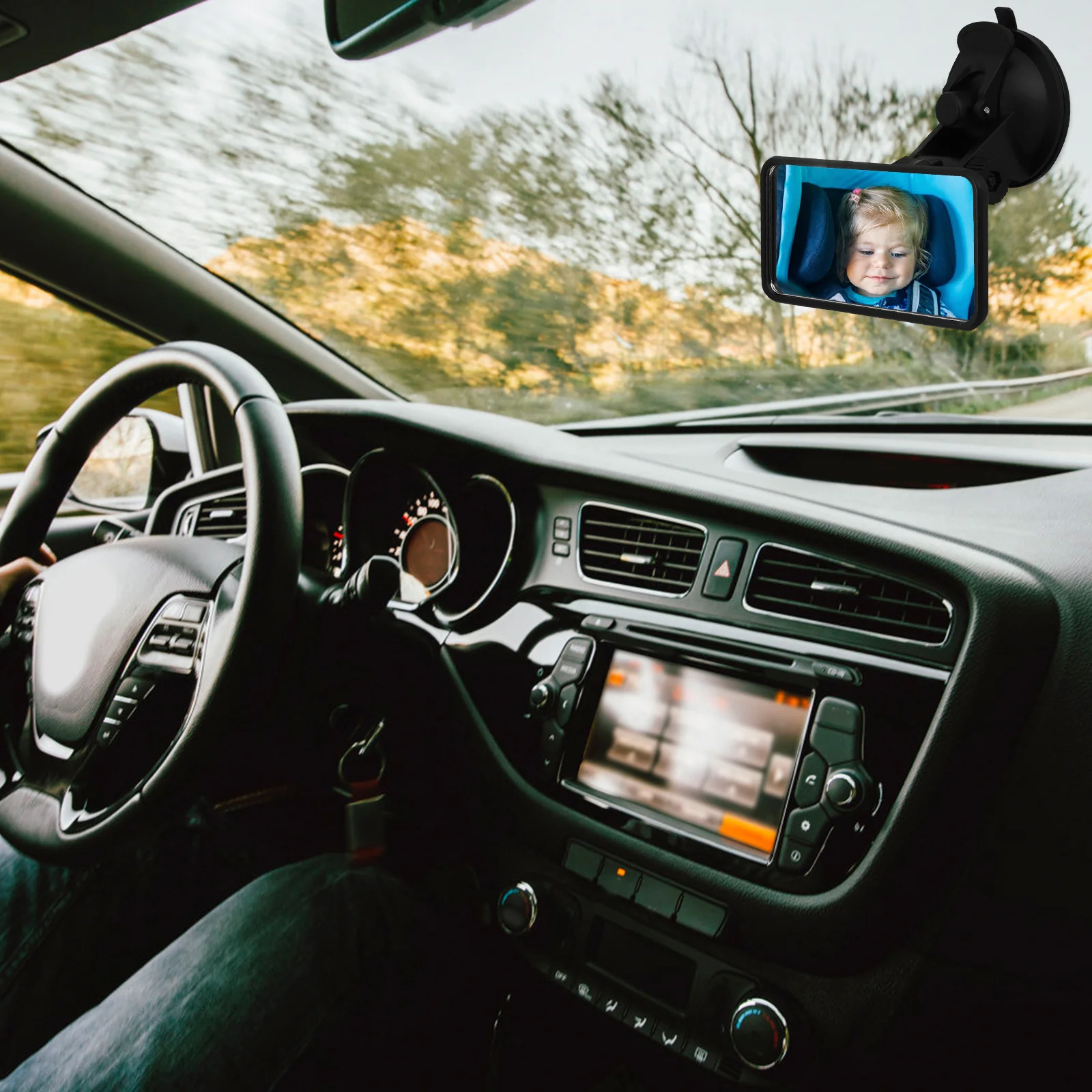 Square 120*60mm ABS 360 Adjustable Degree Wide Back Side Format Mirrors Blind Spot Mirror for Parking Auxiliary Rearview Mirror