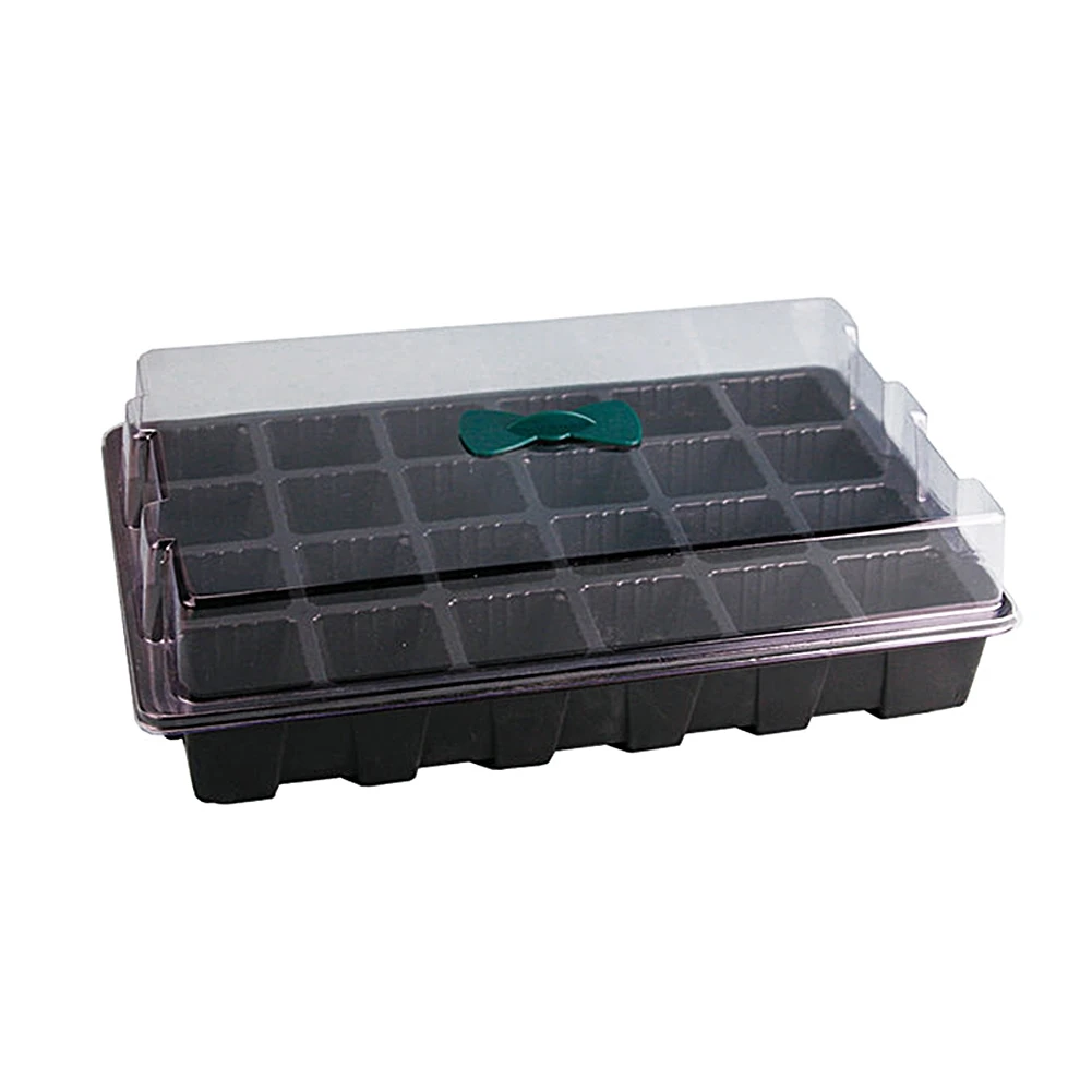 

3 Pack 24 Cells Seedling Nursery Tray Plastic Flower Garden Nursery Pot Planting Seed Tray Kit With Lid Garden Grow Box