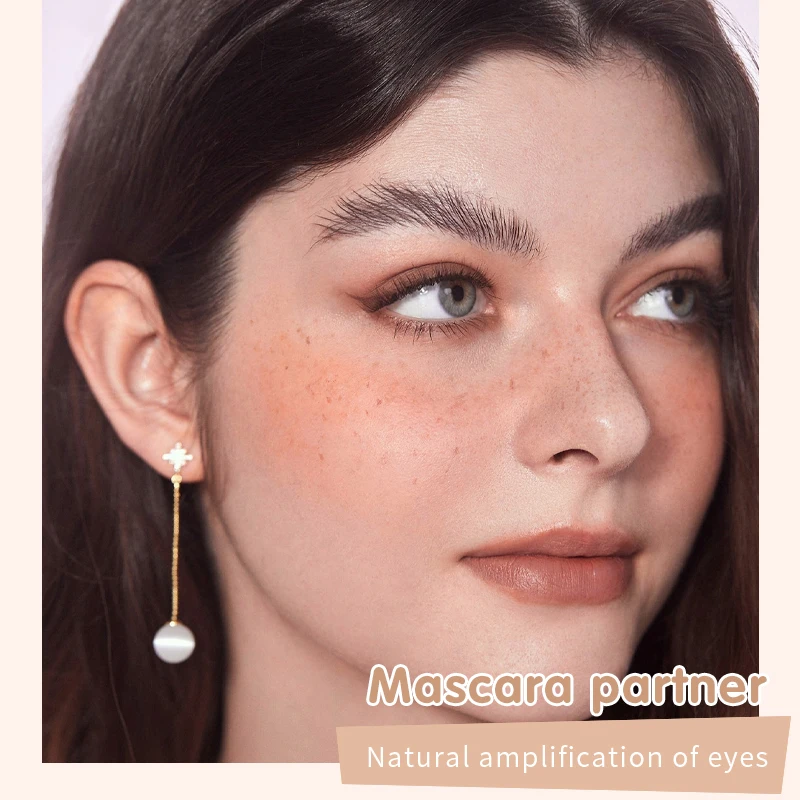 Leuke krullende mascara, langdurig, waterdicht, zweetbestendig, niet-peeling, niet-caking, vlekbestendig, gemakkelijk te gebruiken, voor beginners