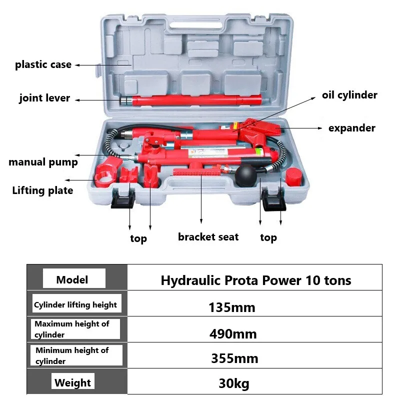 4 ton Porta Power Hydraulic Body Frame Repair Kit Tools Portable Jack