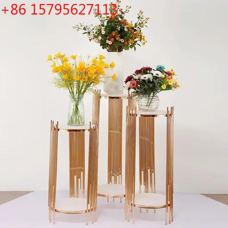 

3 шт./1 компл., круглый и квадратный цилиндр, акрил + железный роскошный набор подставок для торта, роскошный элегантный набор для дорожек, свадьбы, вечеринки, украшения