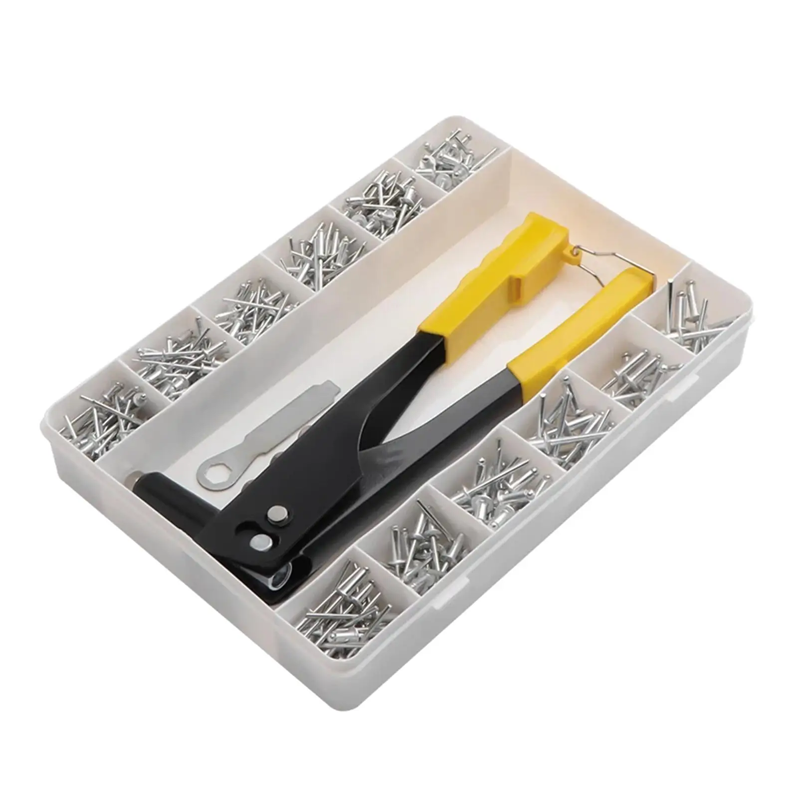 Heavy Duty Hand Riveter Kit, Heavy Duty, resistente, eficiente Rebite Ferramenta, Riveter Set para Couro, Railway, Duct Trabalho, Metal Automotivo