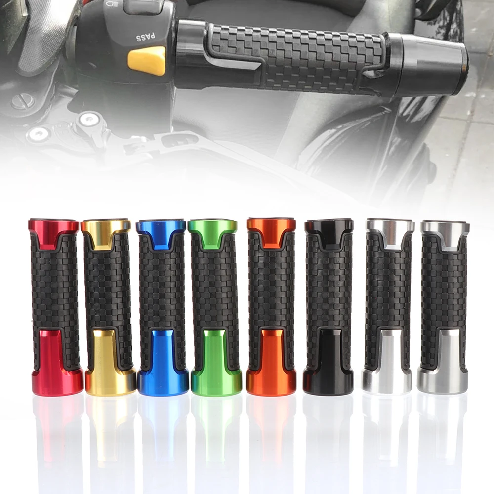 

7/8 "22mm Universal Motorcycle Handle Grip Comfort CNC Aluminum Rubber Handlebar Grips For Yamaha Honda Kawasaki Suzuki CFMOTO