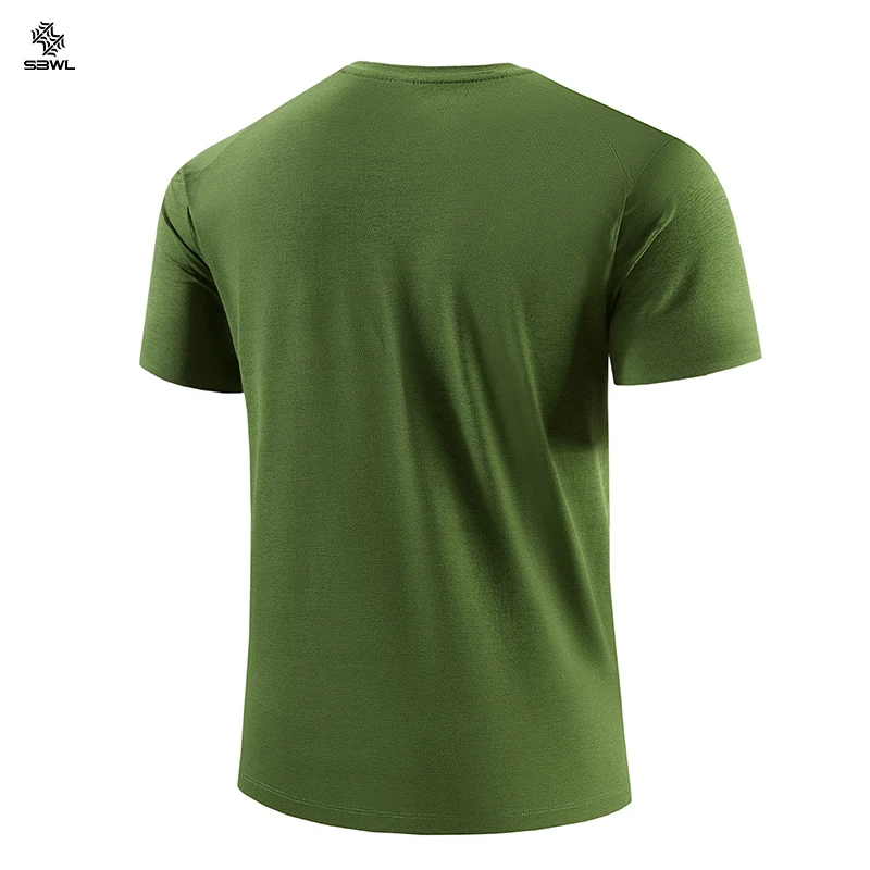 SBWL High quality Men's Sport Tracksuit Summer Gym Quick Dry T-Shirts Clothing Workout Running 2024 New y2k Tops Ice silk Tees - Image 6