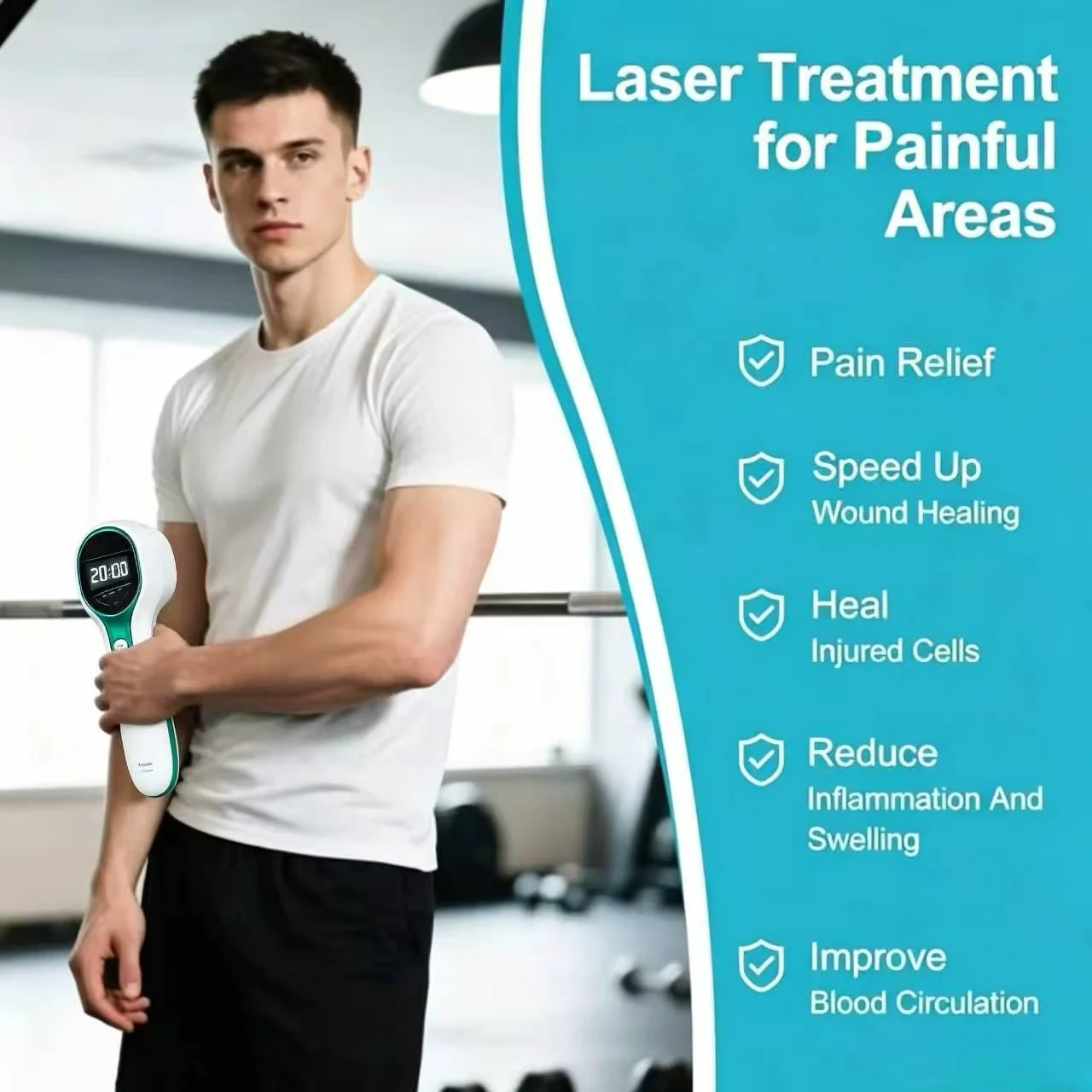 Medical Grade Professional 650nm+808nm Laser Therapy Device for Pain Relief & Wound Healing Medical Grade