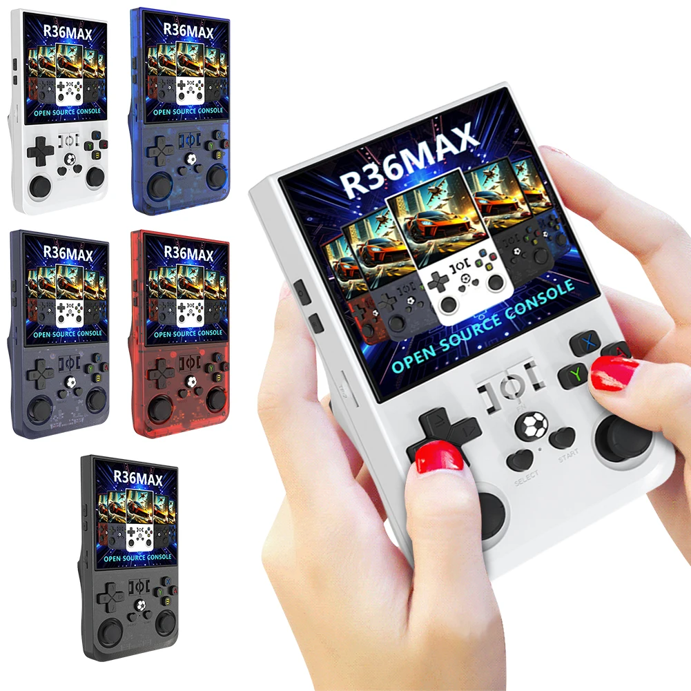 R36MAX Mini consola de juegos portátil Retro sistema Linux de código abierto pantalla HD IPS de 4,0 pulgadas incorporada 18000 +/22000 + juegos regalos