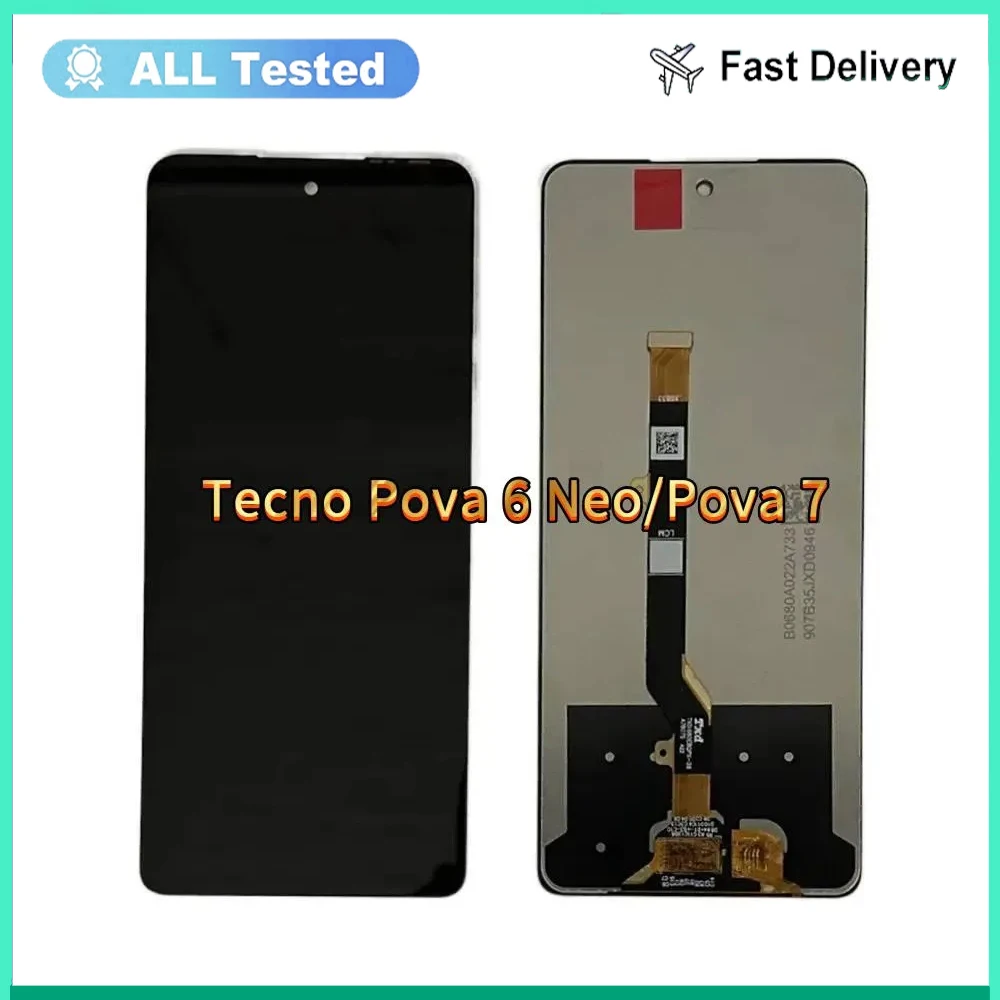 For Tecno Pova 6 Neo Pova 7 4G LCD Display Screen Touch Sensor Digitizer For Tecno Pova 6 Neo Pova 7 4G LCD Parts