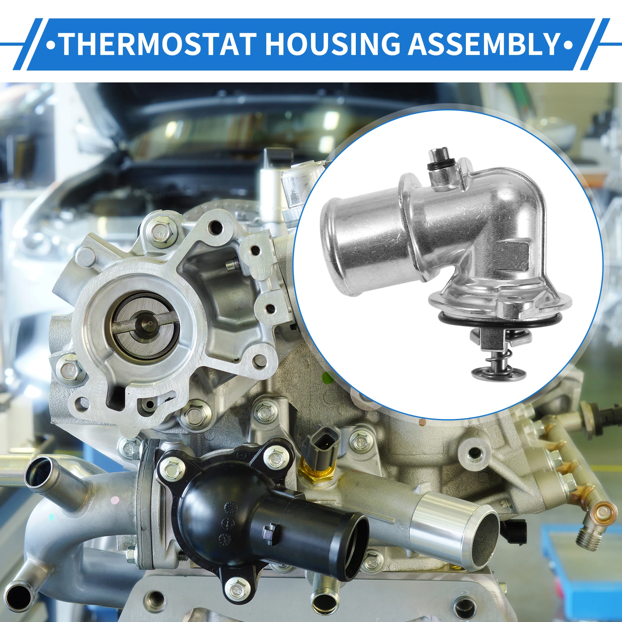 X Autohaux محرك المبرد ترموستات الإسكان الجمعية ل Ram 1500 2014-2023 رقم 68253514AA