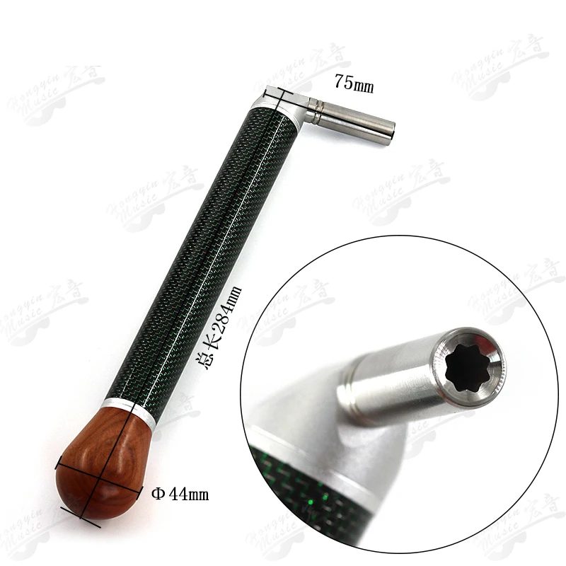 Professional piano tuning repair tool of The 1109B tuning wrench carbon fiber red wood handle