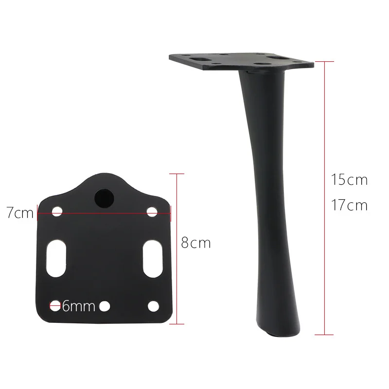 Oulylan 4 peças de metal para móveis, pés de armário 15cm/17cm para cômoda, banheiro, armário, tv, sofá, mesa de café