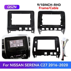 QSZN VOOR NISSAN SERENA C27 2016-2020 Kabelboom 10.1 Inch Autoradio Fascia DVD GPS MP5 Android Stereo speler Dash Frame Cover