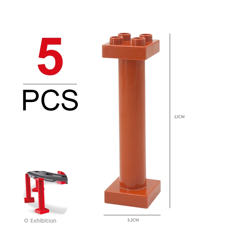 Accessoires voor treinspoor voor kinderen Grote bouwstenen DIY-spoorwegspeelgoed Grote blokken Compatibel Duploed STEM Educatief cadeau Peuters