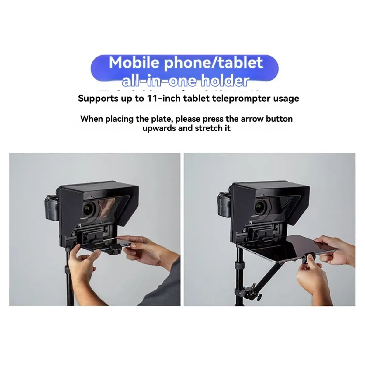 doyme TP10 Teleprompter for Mobile DSLR Cameras, Portable Mini Video External Photography Teleprompter