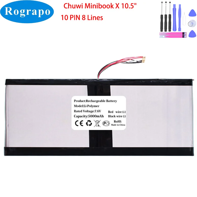 New 7.6V 5000mAh 505592-2S1P 2ICP5/55/92 Laptop Battery For Chuwi Minibook X 10.5