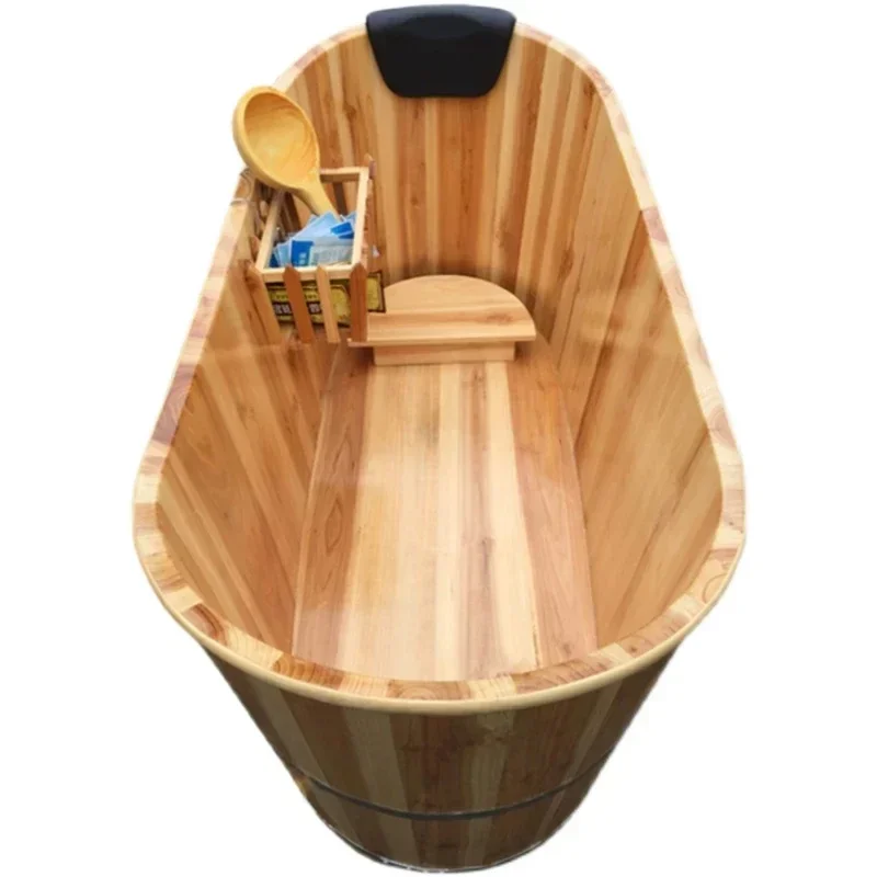 

New Cube Portable Bathtub Adult Spa Bucket Bath Basin Seat Portable Sauna Indoor Wooden Barrel Spa Seaux Bathroom Products