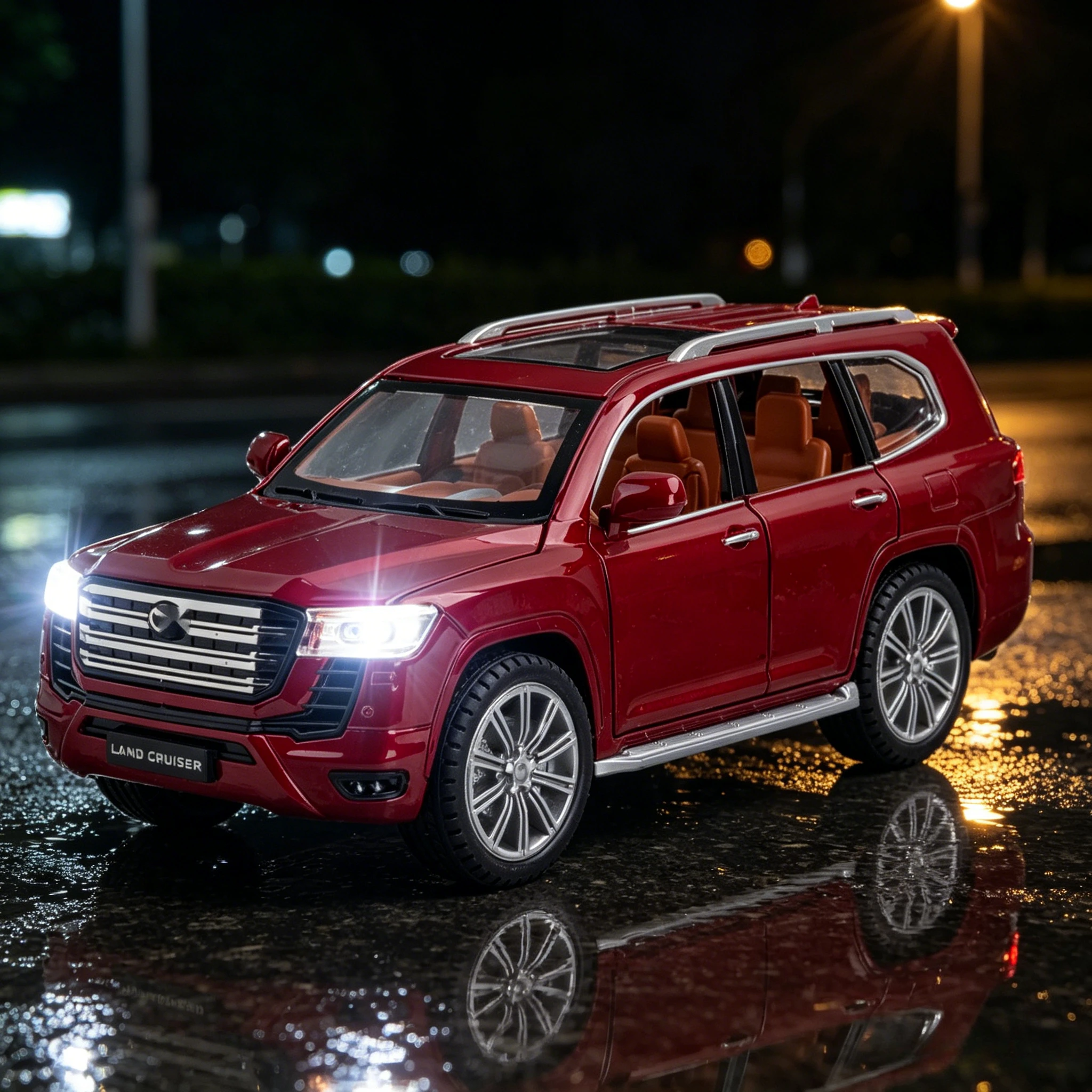 

1:24 Land Cruiser LC300 SUV Alloy Car Model Diecast Metal Off-road Vehicle Car Model Sound Light Simulation Kids Toy Gift