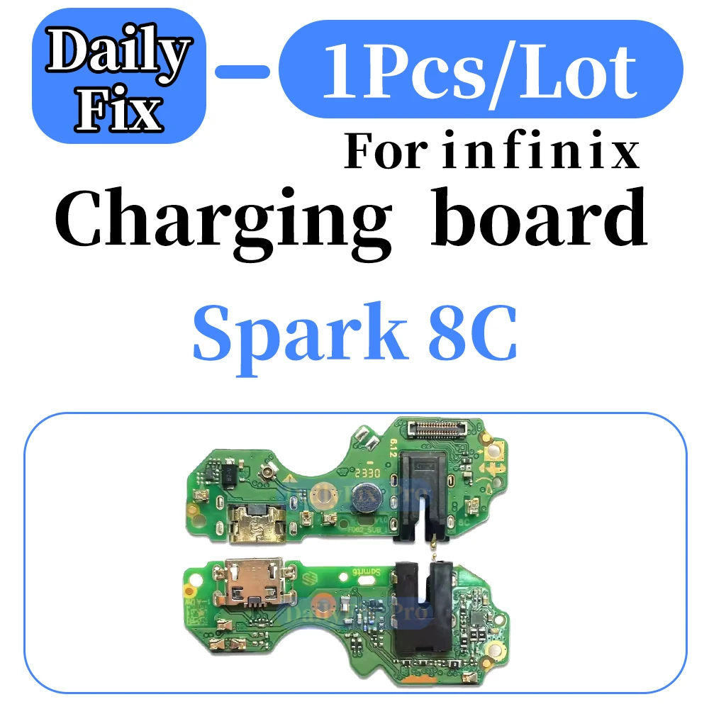 1Pcs USB Charging Dock Board Interface Replacement for Infinix Tecno Spark 8C Phone Repair