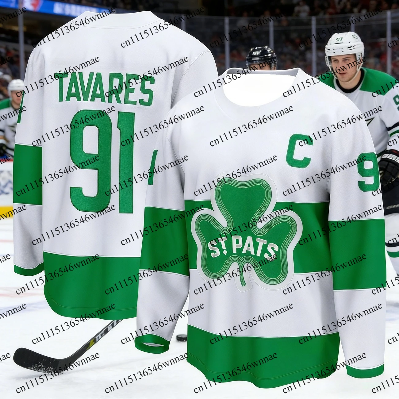 Men's New Toronto Ice Hockey Training Competition Jersey with 3D Print, Breathable, Moisture-Wicking Long-Sleeved T-Shirt Kids
