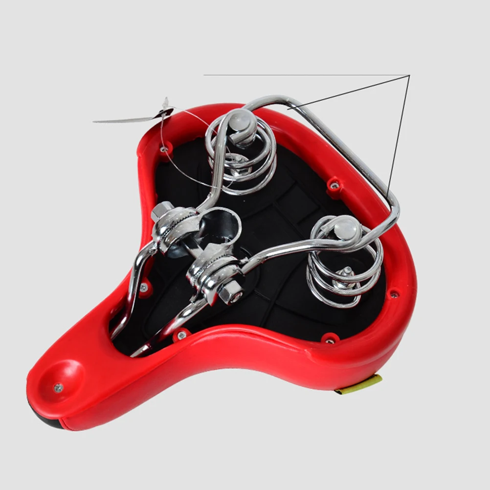 

Electric Padded Seat Comfort Dual Seat Cushion Saddle Spring Bike Saddle Fits Most Bikes Mountain Bike Seats